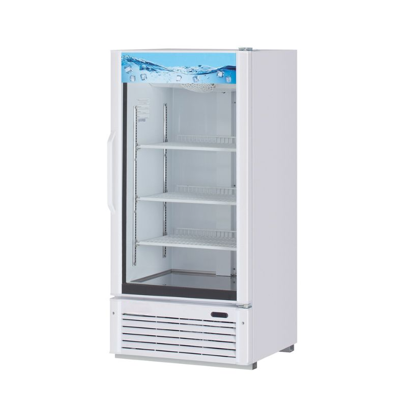 27" 1 Door Glass Door Merchandiser - (White)