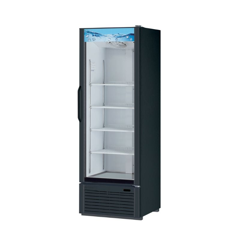 26" 1 Door Glass Door Merchandiser- (Black)