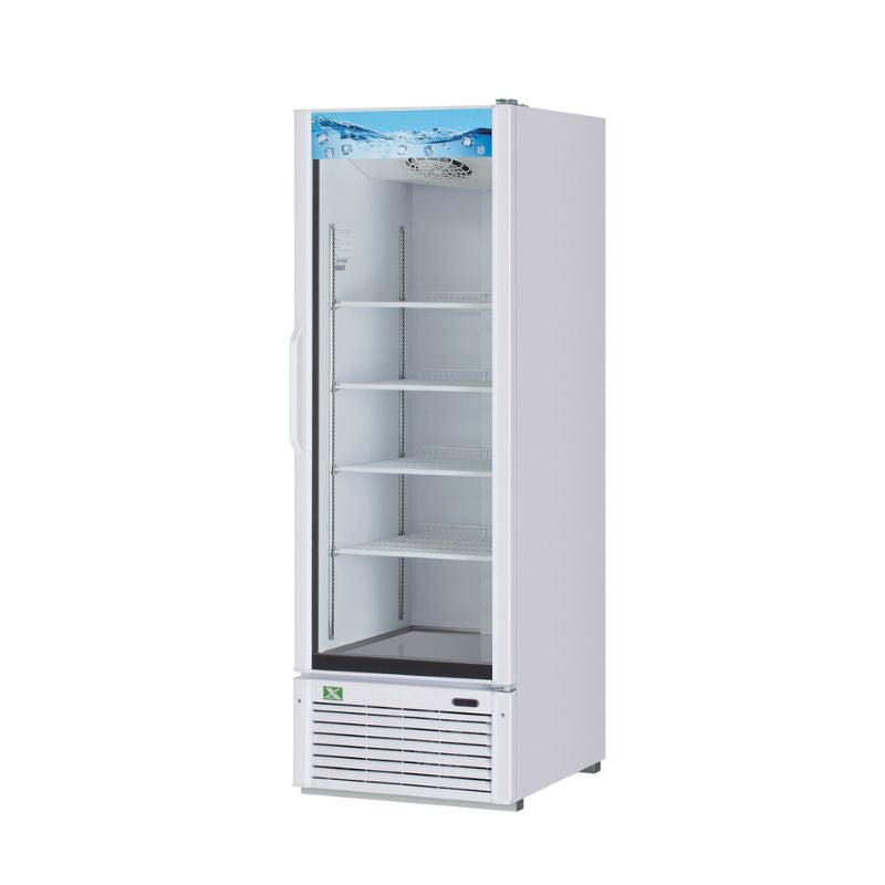 27" 1 Door Glass Door Merchandiser- (White)