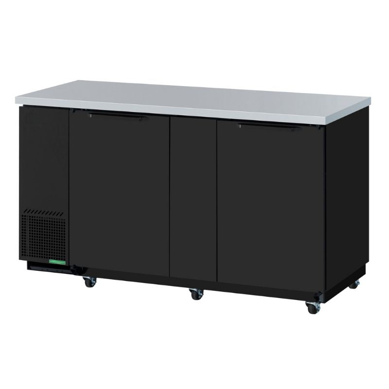 69" 2 Door Back Bar - (Black)