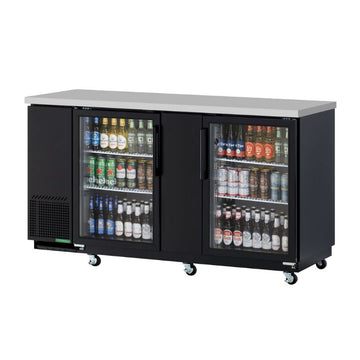 69" 2 Door Back Bar - Glass Door