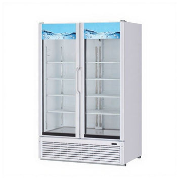 51" 2 Door Glass Door Merchandiser - (White)