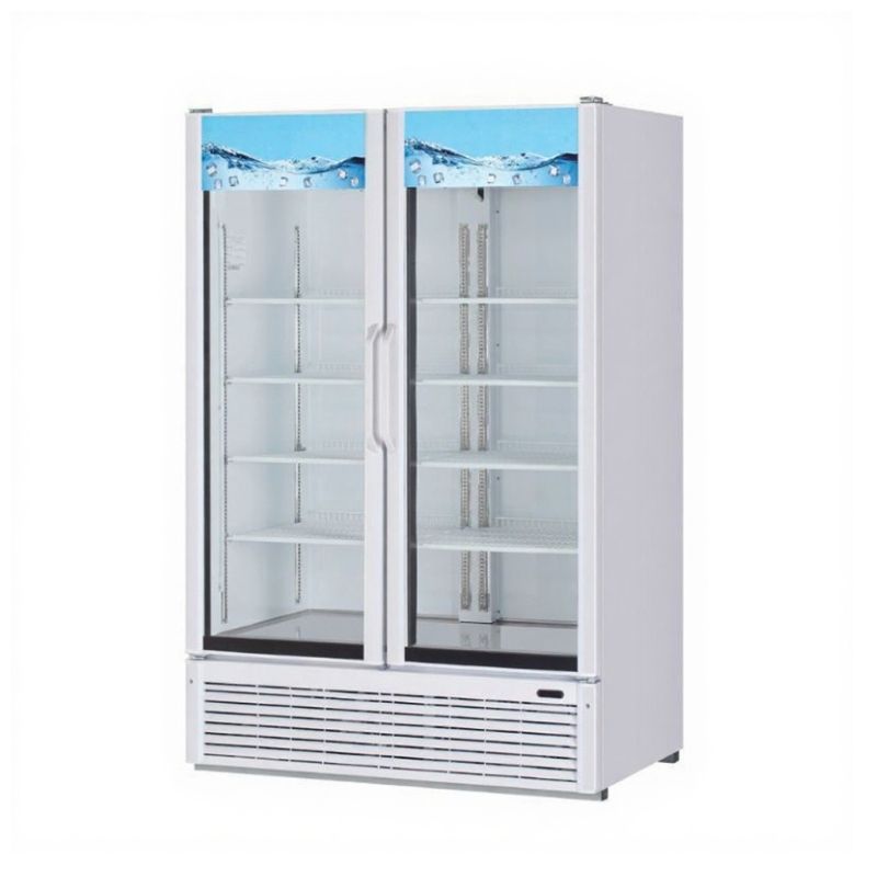 51" 2 Door Glass Door Merchandiser - (White)