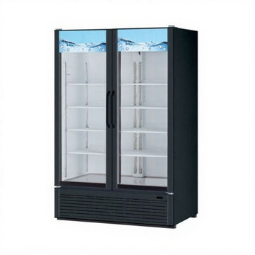 51" 2 Door Glass Door Merchandiser - (Black)