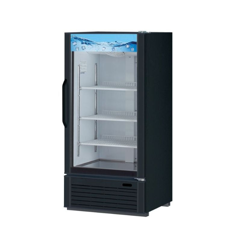 26" 1 Door Glass Door Merchandiser - (Black)