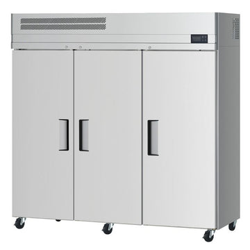 78" 3 Solid Door Reach-In Refrigerator - Top Mount