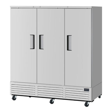 78" 3 Solid Door Reach-In Refrigerator - Bottom Mount