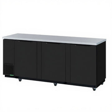 90" 3 Door Back Bar - (Black)