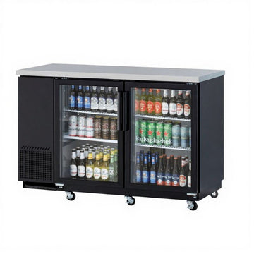 59" 2 Door Back Bar - Glass Door
