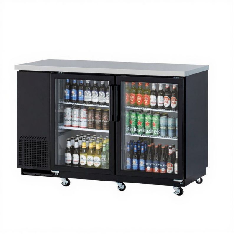 59" 2 Door Back Bar - Glass Door