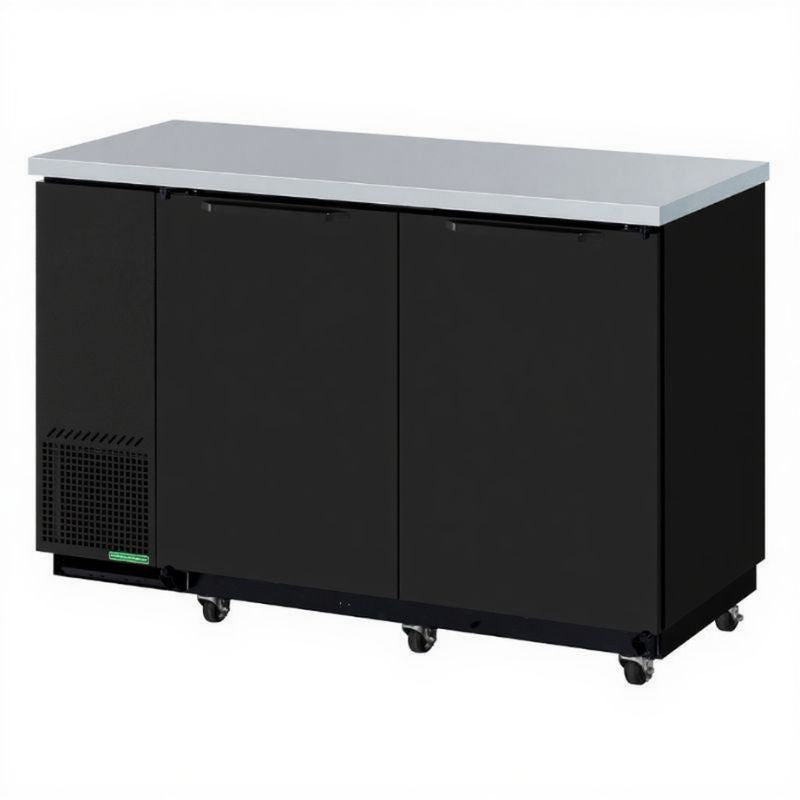 59" 2 Door Back Bar - (Black)